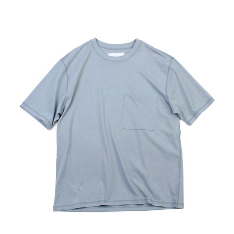 Seamless Pocket Tee L Blue Oco