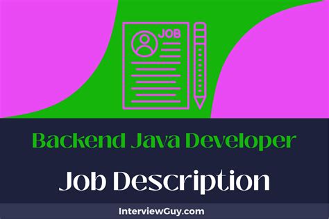 Backend Java Developer Job Description Updated For