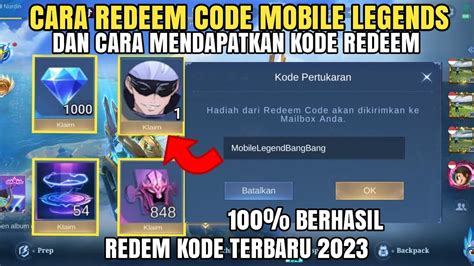 CARA REDEEM CODE MOBILE LEGEND TERBARU 2023 CARA CLAM KODE REDEEM