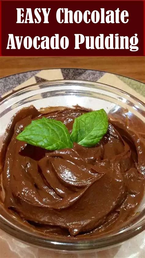 Easy Chocolate Avocado Pudding Reserveamana