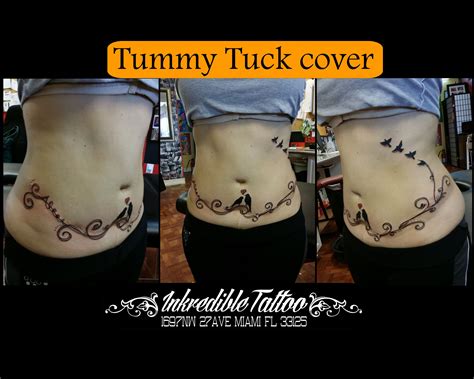 Tummy Tuck Tattoo Dot Tattoos Sexy Tattoos Tribal Tattoos Tatoos Tuck And Cover Scar Cover