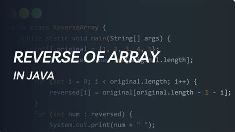 Reverse An Array In Java A Beginner S Guide Learn Code