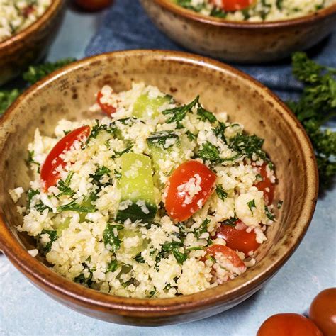 Cauliflower Rice Tabbouleh Recipe Amiable Foods