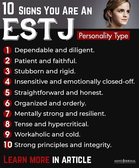 Signs You Are An Estj Personality Type Personality Types Estj