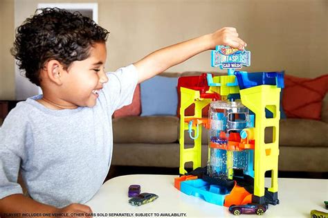 Купить Hot Wheels Car Wash хот вилс Автомойка взрыв цветов серии Измени цвет GRW цена