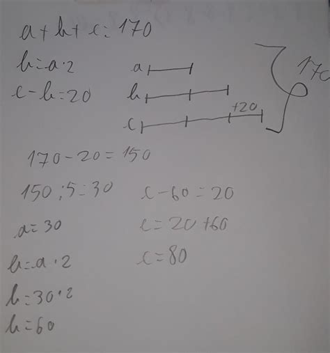 Suma a trei numere este 170 Al doilea număr este dublul primului iar