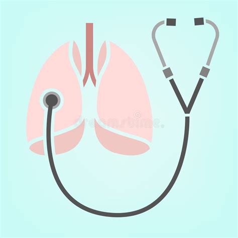 Stethoscope Lungs Icon Stock Vector Illustration Of Care 66290023