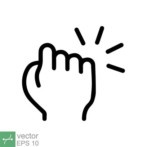 Hand Knocking On Door Icon Simple Outline Style Knock Touch Knuckle