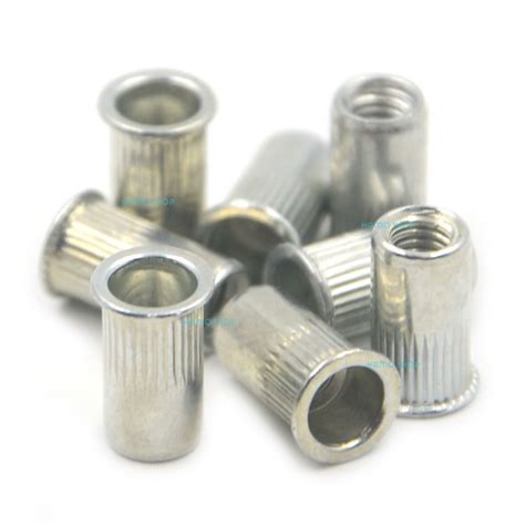 Pcs M Rivet Nut Normal Head Nutserts Blind Insert Rivnut Steel