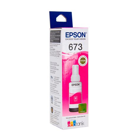 Botella De Tinta Epson T673 T673220 Magenta 70ml L800