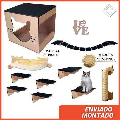 Playground Para Gatos C P S Para Gato Nicho Degraus Prateleiras