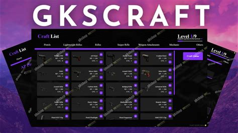 Esx Qb Gkscraft Advanced Crafting System By Gkshop Youtube