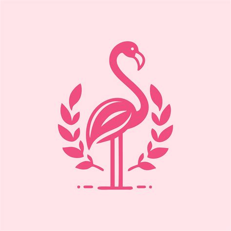 Flamingo Bird Logo Design Flamingo Bird Illustration Beautiful And