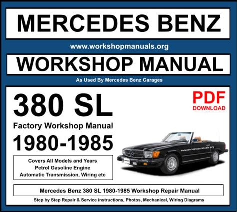 Mercedes 380 Sl Workshop Repair Manual Download Pdf