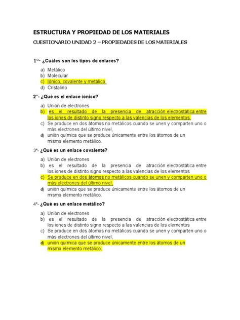 Cuestionario Unidad 2 Pdf