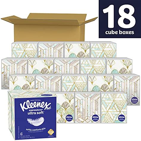 Kleenex Expressions Ultra Soft Facial Tissues Cube Boxes