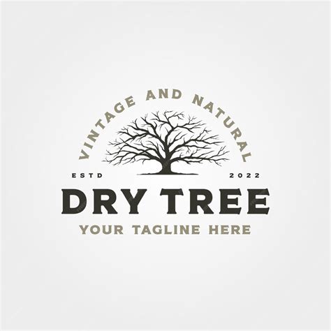 Premium Vector Dry Tree Vintage Logo Vector Symbol Illustration