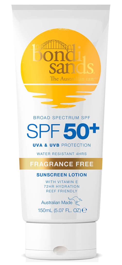 Bondi Sands Sunscreen Lotion Spf50 Fragrance Free Ingredients