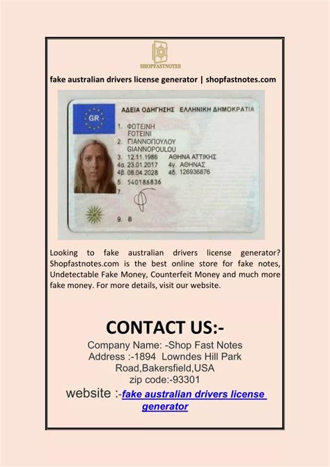 Australian Drivers License Number Generator Gasetrades