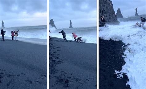 Sneaker Waves Overcome Tourists in Dangerous Icelandic Beach