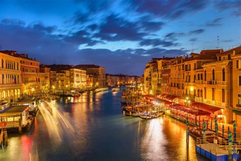 Grand Canal at night, Venice — Stock Photo © sborisov #7350436