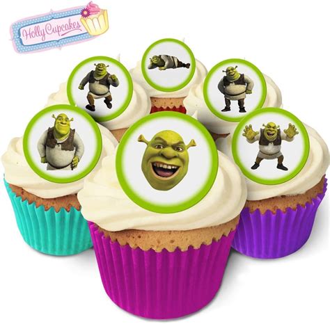 Fabulous Pre Cut Edible Wafer Cake Toppers Shrek Amazon Co Uk