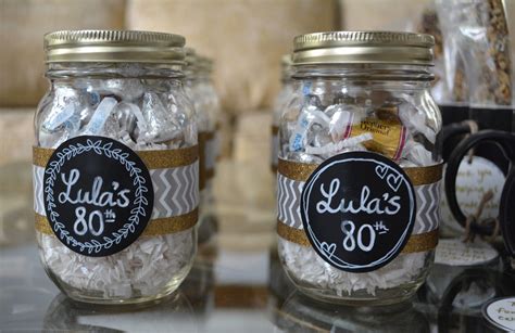 Mason Jar Party Favors 80th Birthday Party Favors Mason Jar Party