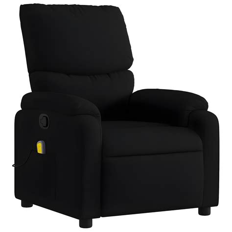 Fauteuil De Massage Inclinable Noir Tissu