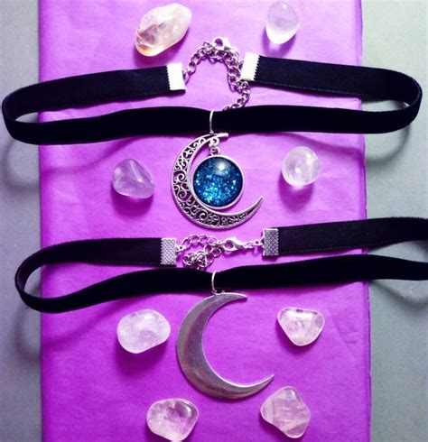 Pastel Goth Moon Chokers Etsy Shop OfStarsAndWine Pastel