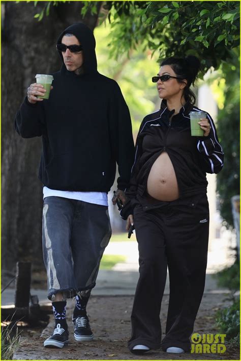 Kourtney Kardashian Shows Off Her Baby Bump on a Walk with Husband ...