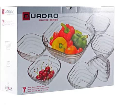 Set Compoteras O Ensaladeras Piezas Cuadradas De Vidrio