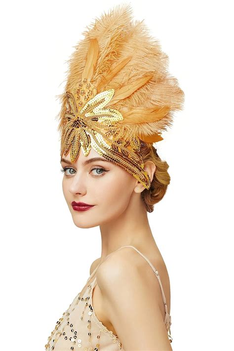 Babeyond Carnival Feather Headpiece Showgirl Headband