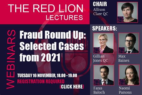 Fraud Round Up Selected Cases From 2021 Recording Available Red