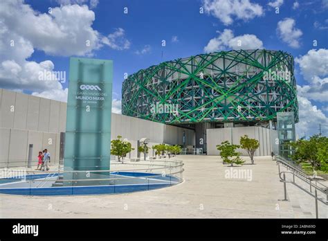 Mayamuseum Gran Museo Del Mundo Maya Merida Yucatan Mexiko Stock
