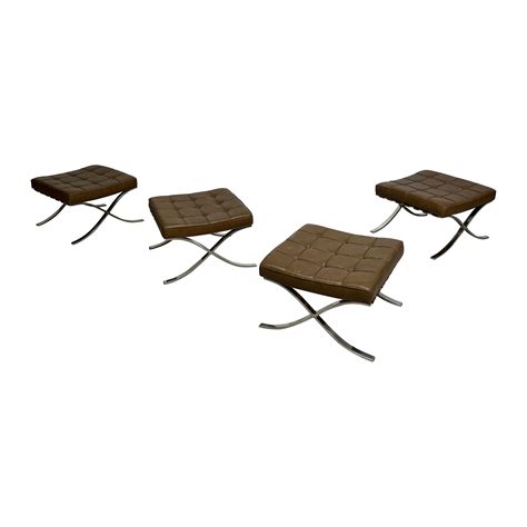 Puf Italiano Mid Century Barcelona De Mies Van Der Rohe Para Knoll