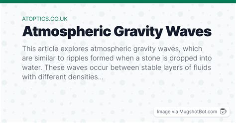 Atmospheric Gravity Waves