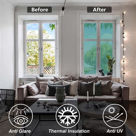 Harlier Window Privacy Film One Way Reflective Mirror Window Film