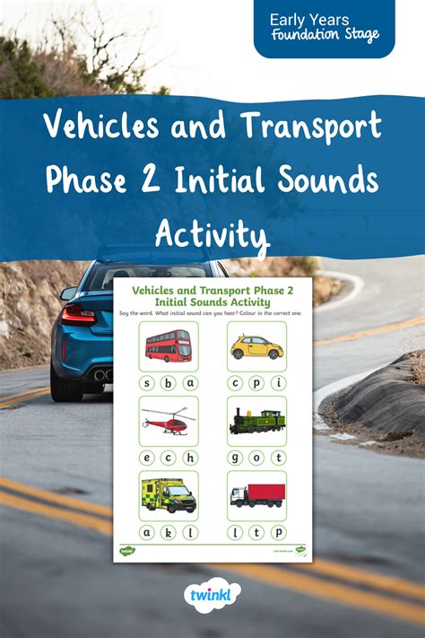 Vehicles And Transport Phase 2 Initial Sounds Activity Initial Sound