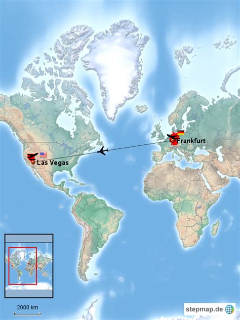 Stepmap Vegas Landkarte F R Nordamerika