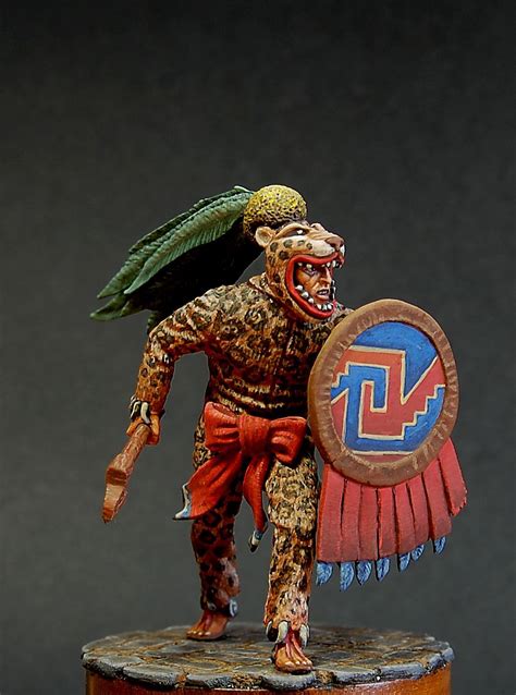 Aztec Warrior 54 Mm Painted By A Lebedev Aztec Warrior Aztec Art