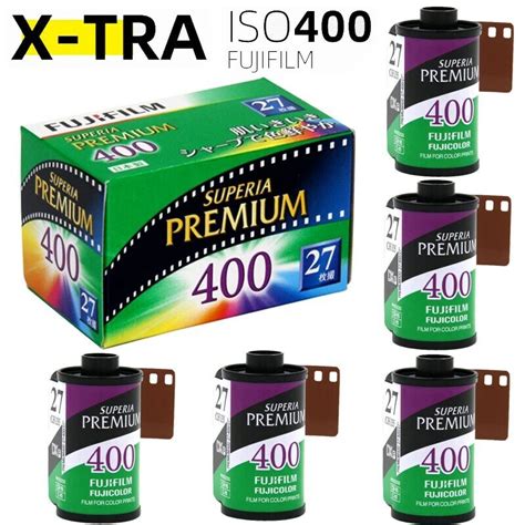 5 롤 후지 필름 슈퍼 아 프리미엄 X Tra 400 컬러 35mm 필름 27 노출 롤 135 포맷 카메라 만료일 2024