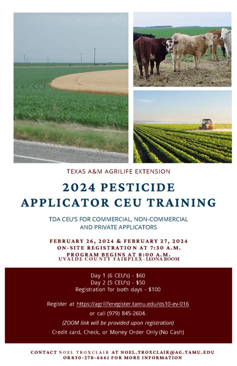 2024 Pesticide Applicator CEU Training Uvalde