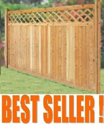 Ft X Ft Western Red Cedar Lattice Top Privacy Fence Off