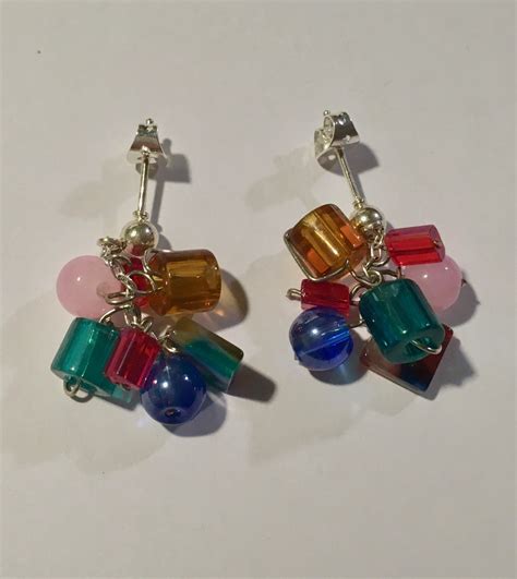 Color Drop Earrings Lotus Handcrafted