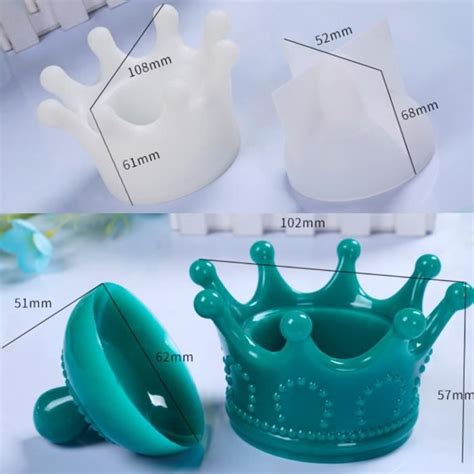 MOULE A MODELER Crown Porte bougie Lotus 3D moule en Silicone résine