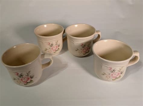 Pfaltzgraff Tea Rose Coffee Mugs Lot 347 349 Etsy Uk