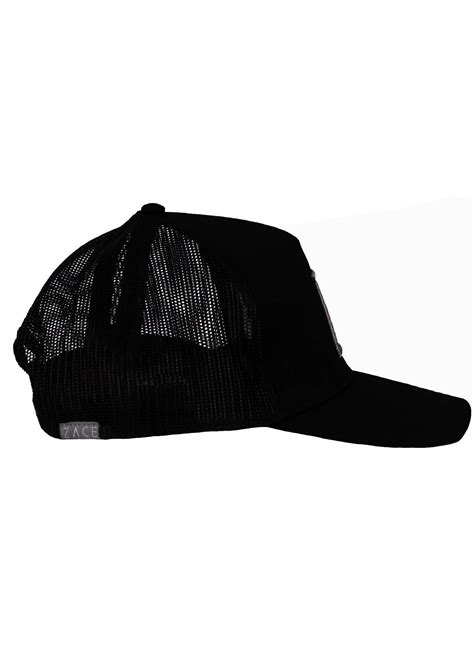 Black Mesh Trucker Hat