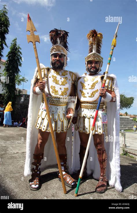 Philippines Marinduque Island Moriones Mask At The Moriones Stock