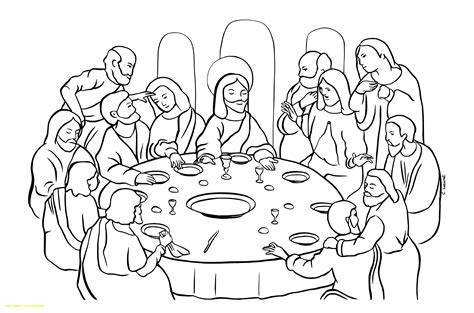 Last Supper Coloring Pages Free