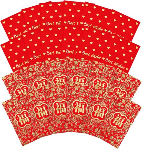 36pcs Chinese Red Envelopes Chinese New Year Hong Bao